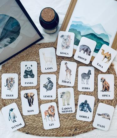 Zvieratká v zoo - slovenské komunikačné kartičky, 