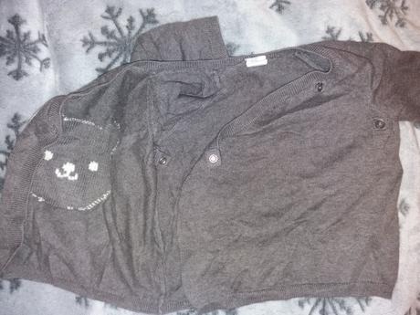 Zavinovacie svetrik h&m motív medvedík dvojicky, h&m,74