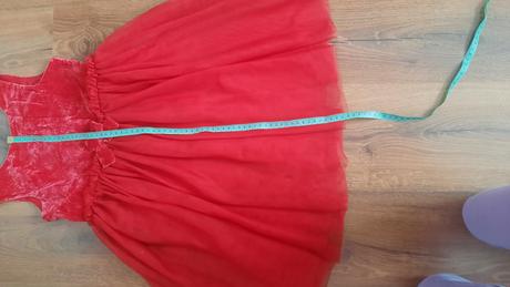 Vianočné šaty s mašličkou na páse, h&m,134