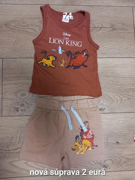 Súpravy, tričká a kraťasy, 68–80