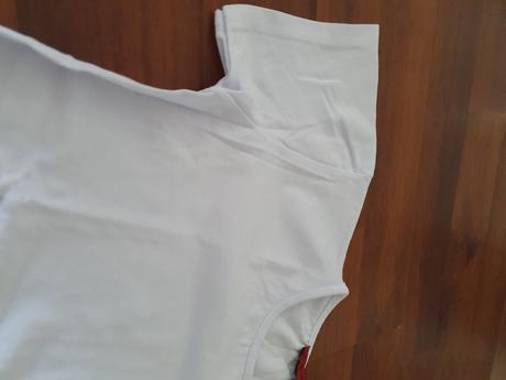 Snehobiele tričko s ligotavým srdiečkom veľ. 158, 158