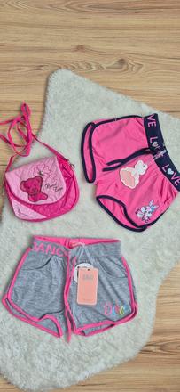 Kraťasy pre dievčatko + kabelka zdarma, 122