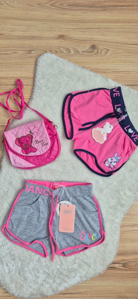 Kraťasy pre dievčatko + kabelka zdarma, 122