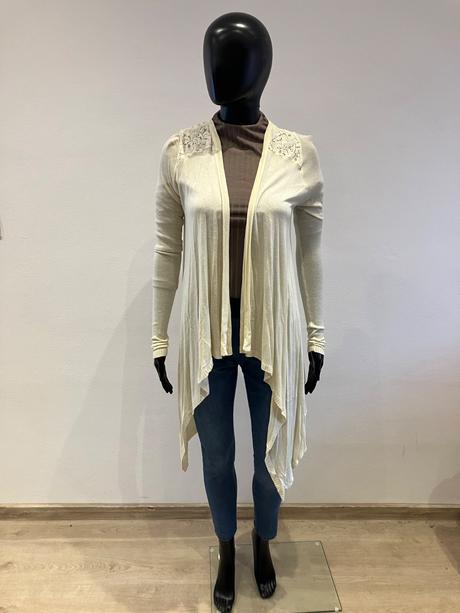 Dámsky kardigán s čipkou maslový gate (xs), gate,xs