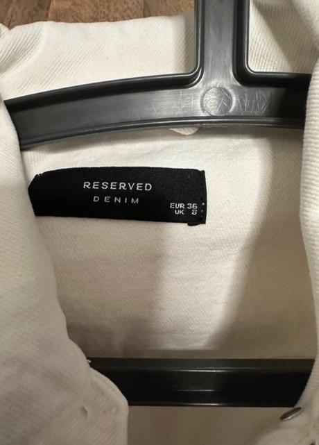 Biela rifľová bunda reserved, reserved,36