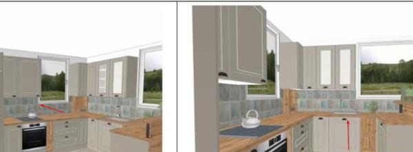 Ideálna vzdialenosť šporáka a umývadla od okna a rohu?