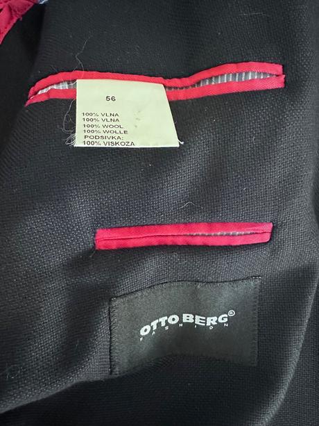 Pánske vlnené sako otto berg fashion veľkosť 56, otto,xxl