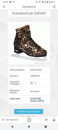 Korčule na ľad, tempish,41