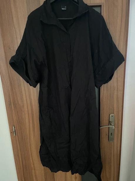 Čierna oversized košeľová tunikašaty gina trico, xxl