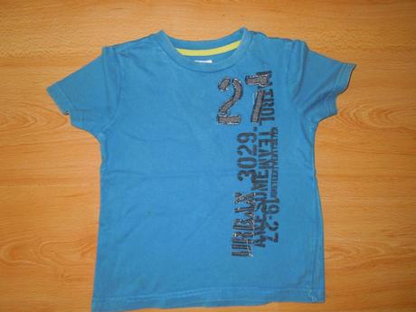 Tričko s kapuckou + modré tričko, marks & spencer,98