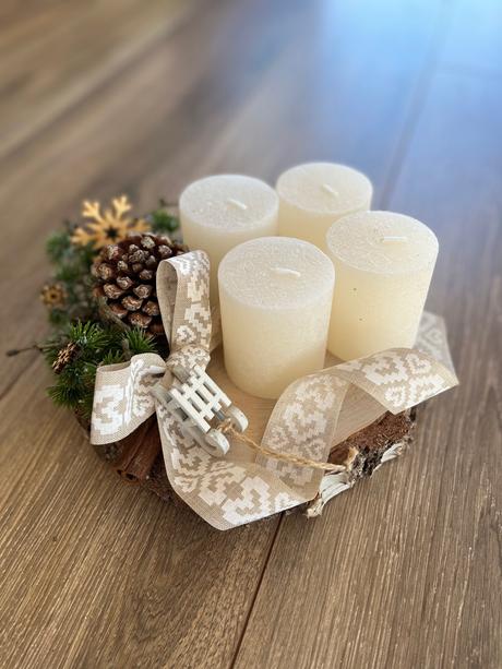 Adventný veniec - natur,