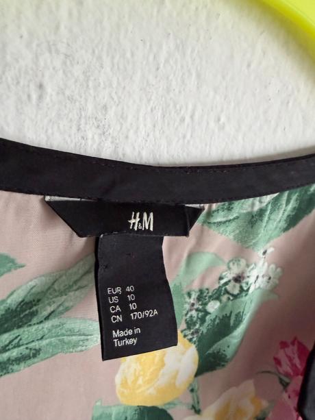 Hm krasna satenova tunika bluzka v boho style amal, h&m,l