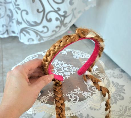 Čelenka na vlasy frozen+gumička vrkoč, 