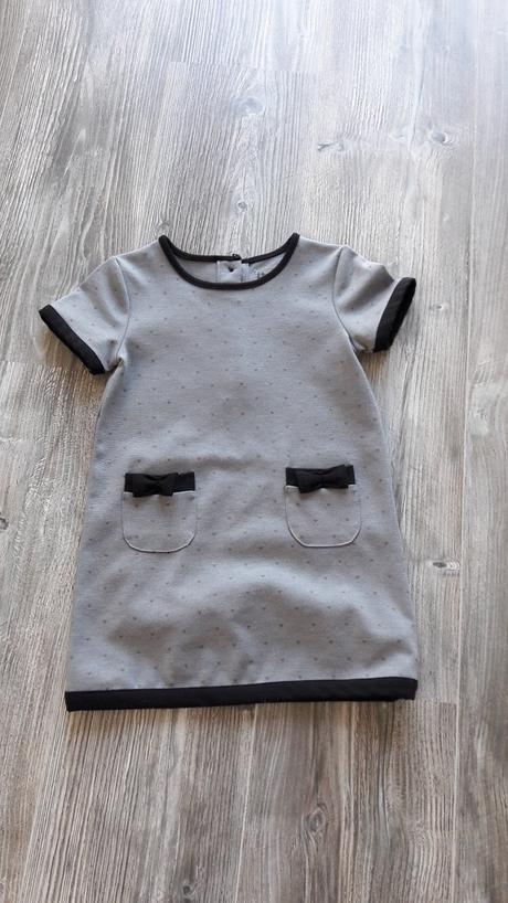 Čierno sivé šatičky s mašličkami, young dimension,98