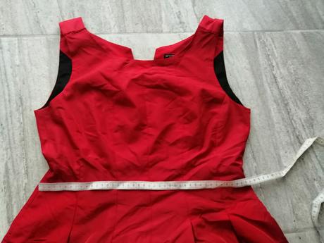 Červené taftové šaty zara,vm-l, zara,l