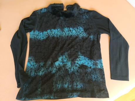 Pulóver s kožušinkou okolo krku, m