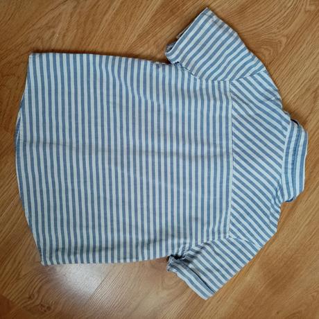 Pásikavá košeľa s krátkym rukávom, h&m,98