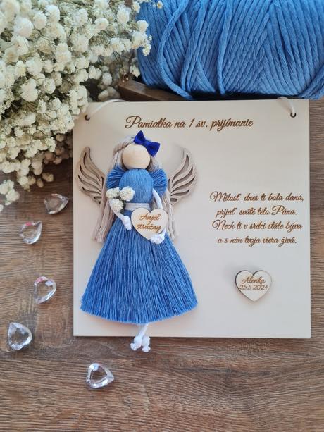 Darček, pamiatka na birmovku, macrame,