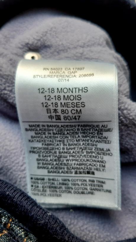 Zateplené rifle gap 12-18m., gap,80