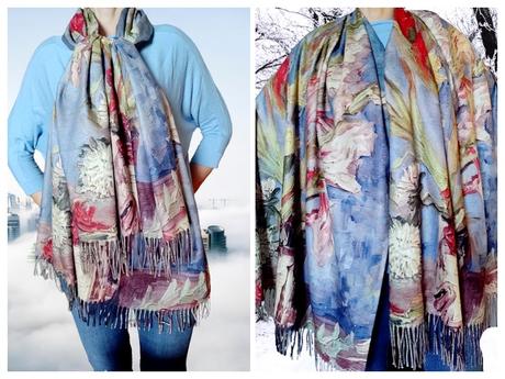 Luxusný kašmírový šál olejomaľba vincent van gogh,