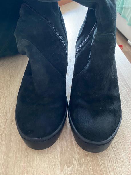 Pohodlne kozene teple cizmy  veľ.36,5, 36