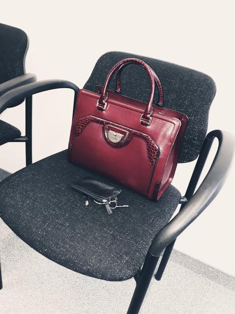 Bordová kabelka cavalli class, roberto cavalli