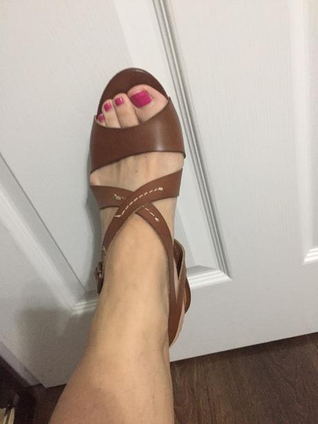 Hnede sandálky na platforme, graceland,38