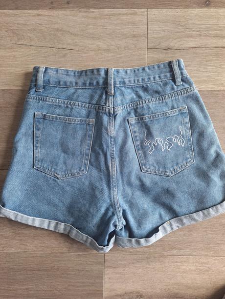 Dámske riflové šortky, s