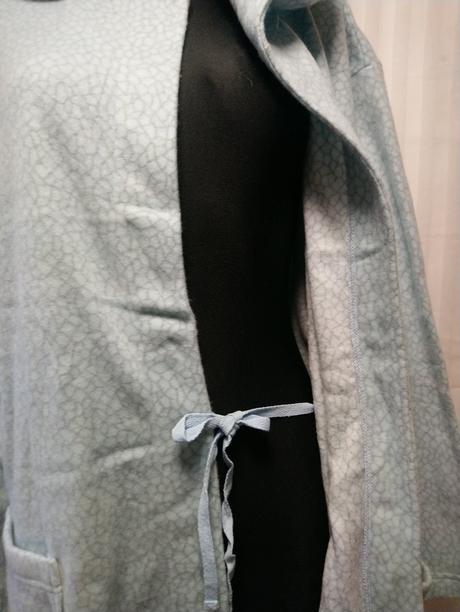 Župan s kapucňou, towardo, modro sivý, xl/xxl, xl