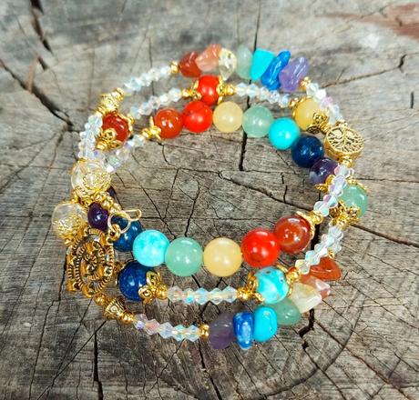 Čakrový náramok z minerálov - v harmónii, 