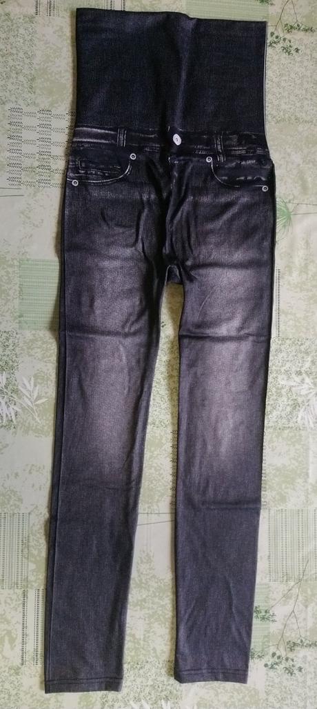 Dámske sivo čierne slim jeggingsy, vysoký pás, s/m, m