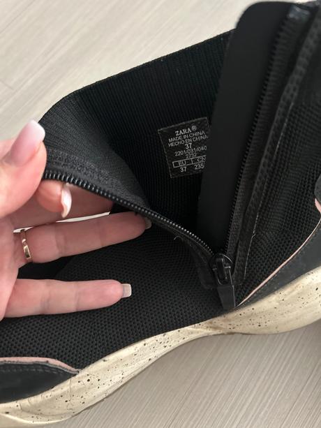 Ponožkové tenisky členkové, zara,37