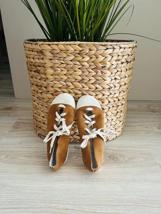 Krásne kožené baleríny značky zara, zara,33