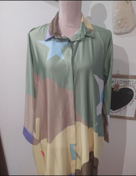 Košeľové maxi šaty, 