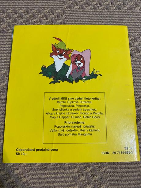 Krásna mini knižka walt disney robin hood egmont, 