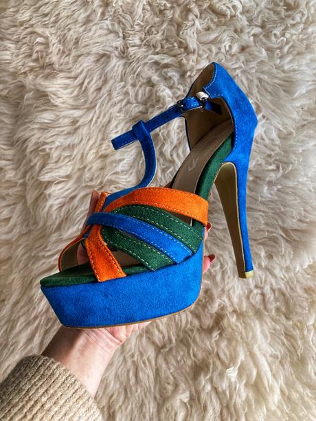 Dámske semišové topánky na platforme, 37