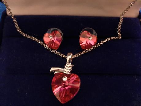 Set-náušnice+retiazka s príveskom austrian crystal, 