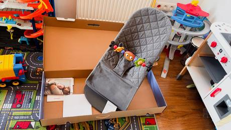 Babybjorn bliss anthracit classic + googly eyes, 