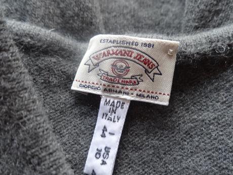 Machovosivý pulóver armani jeans s vlnou, armani,38