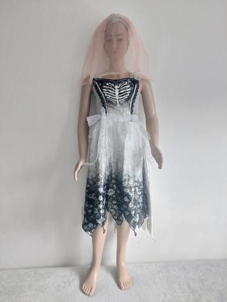 Mŕtva nevesta karnevalový kostým veľ.128,