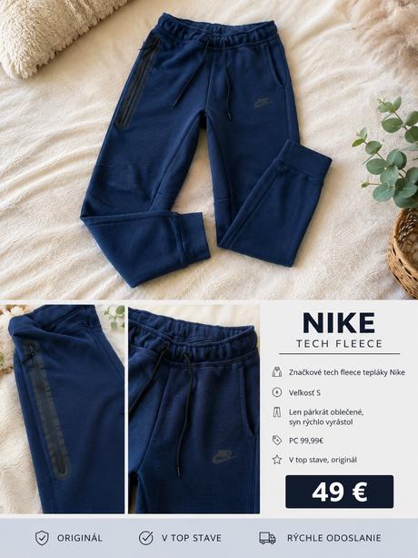 Tech fleece tepláky nike (pc 99,99), nike,s