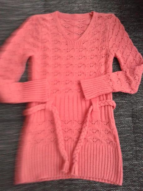 Pletený predĺžený pulóver xs-s, 36