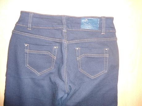 Tmavomodre rifle - klasicky rovny strih, l