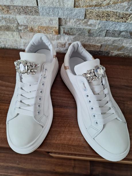 Méliné biele kožené tenisky vel.36, 36