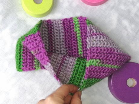 Merino háčkovaná čelenka, s