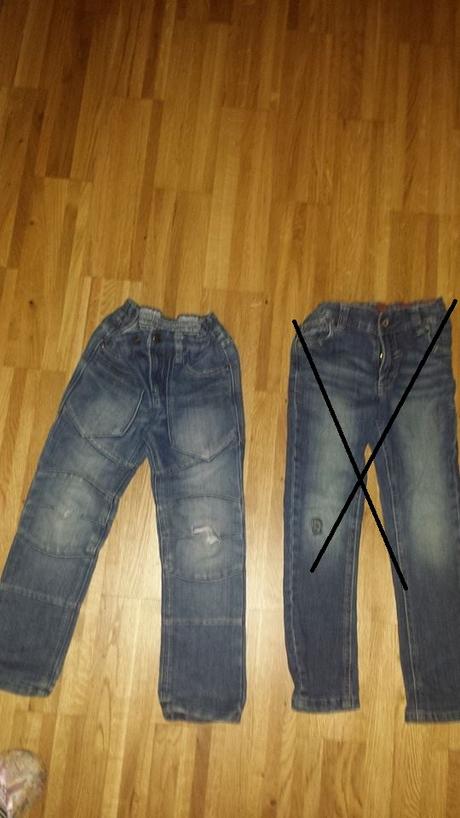 Zánovné rifle tako,h/m, v.116,pás prispôsobiteľný, h&m,116