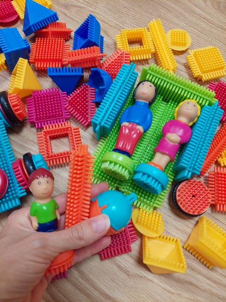 Bristle blocks battat b.toys 85pcs, 