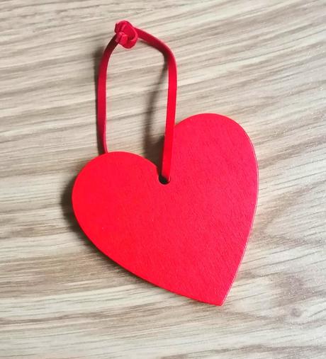 Drevené vianočné ozdoby, červené,