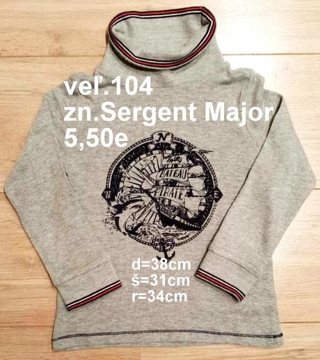 Predám chlapčenský rolák veĺ.104, zn.sergent major, sergent major,104