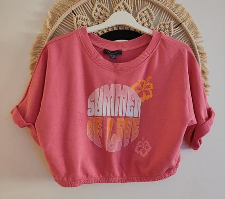 Mikinový crop top, primark,l